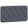 vidaXL Cadre de lit sans matelas gris fonc&eacute; 100x203 cm velours