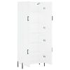 vidaXL Buffet haut Blanc 69,5x34x180 cm Bois d'ing&eacute;nierie