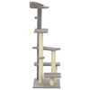 vidaXL Arbre &agrave; chat avec griffoir en sisal Gris 125 cm