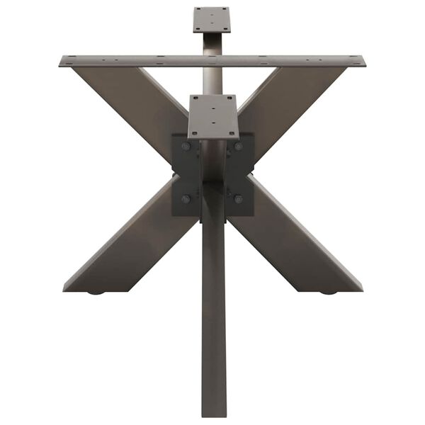 vidaXL Pied de table basse en forme d'araign&eacute;e noir 98 x 58 x (42-43) cm en acier