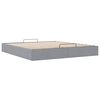 VidaXL Cadre de lit ottoman sans matelas gris clair 200x200 cm tissu