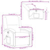 vidaXL Fauteuil inclinable de massage &eacute;lectrique gris fonc&eacute; velours
