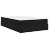 vidaXL Cadre de lit avec matelas avec matelas 2 pcs Noir Velours