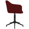 vidaXL Chaises pivotantes &agrave; manger lot de 2 Rouge bordeaux Velours