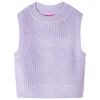 Gilet pull-over tricoté pour enfants lilas clair 104