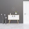 Homemania Armoire multi-usage Tia 90x40x80 cm Blanc et ch&ecirc;ne