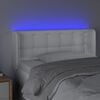 vidaXL T&ecirc;te de lit &agrave; LED Blanc 93x16x78/88 cm Similicuir