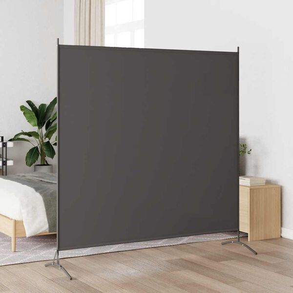 vidaXL Cloison de s&eacute;paration anthracite 175x180 cm tissu