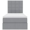 vidaXL Lit avec rangement et matelas Gris clair 90 x 190 cm Polyester