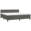vidaXL Sommier &agrave; lattes de lit avec matelas LED Gris fonc&eacute; 200x200 cm
