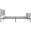 vidaXL Cadre de lit m&eacute;tal sans matelas avec pied de lit noir 180x200cm