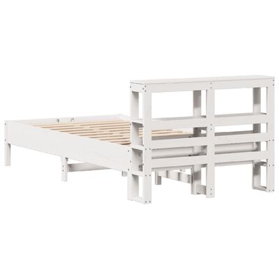 vidaXL Cadre de lit sans matelas blanc 90x200 cm bois de pin massif