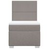 vidaXL Sommier &agrave; lattes de lit avec matelas Taupe 90x200 cm Tissu