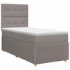 vidaXL Lit boxspring avec matelas Taupe 90 x 190 cm Tissu
