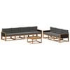 vidaXL Ensemble de canap&eacute;s d'ext&eacute;rieur 8 pc Naturel et Anthracite