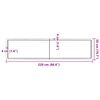 vidaXL Dessus de table bois massif trait&eacute; bordure assortie