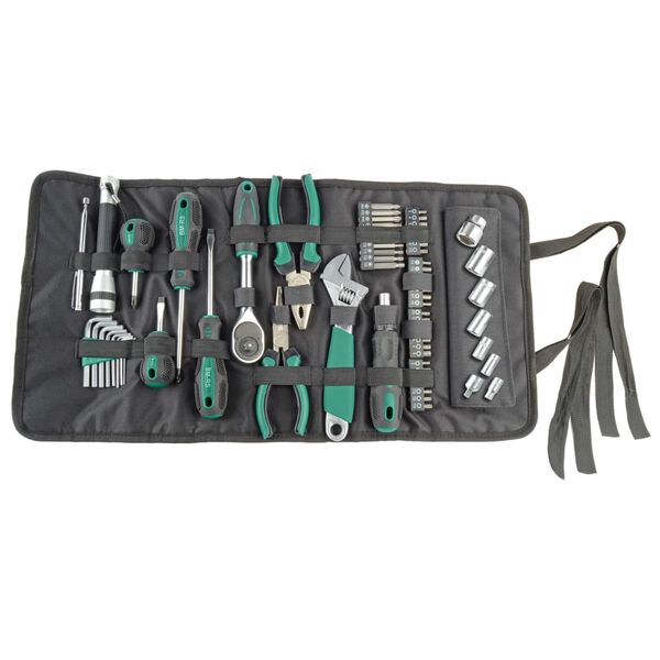 Br&uuml;der Mannesmann Pochette &agrave; outils enroulable 65 pcs