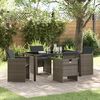 vidaXL Ensemble de salle &agrave; manger pour jardin 5 pcs Gris polyrotin
