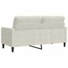 vidaXL Canap&eacute; &agrave; 2 places Cr&egrave;me 140 cm Velours