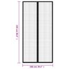 vidaXL Rideaux de porte anti-insectes 2 pcs et aimants noir 220x100 cm