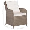 vidaXL Ensemble &agrave; manger de jardin 5 pcs Marron