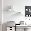 vidaXL &Eacute;tag&egrave;res murales flottantes 2 pcs blanc 50x23x3,8 cm MDF