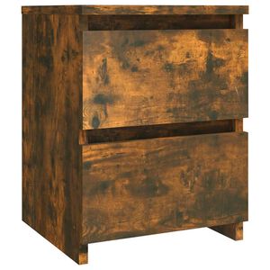 vidaXL Table de chevet en ch&ecirc;ne fum&eacute; 30x30x40 cm bois d'ing&eacute;nierie
