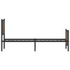 vidaXL Cadre de lit en m&eacute;tal sans matelas ch&ecirc;ne marron 100x200 cm