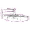vidaXL Lit biblioth&egrave;que sans matelas 120x200 cm bois de pin massif