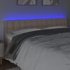 vidaXL T&ecirc;te de lit &agrave; LED Cappuccino 160x5x78/88 cm Similicuir