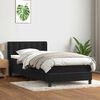 vidaXL Sommier &agrave; lattes de lit avec matelas noir 100x210 cm velours