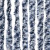 vidaXL Rideau anti-mouches bleu et blanc 100x230 cm chenille
