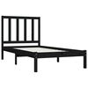 vidaXL Cadre de lit sans matelas noir bois de pin massif 75x190 cm