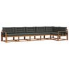 vidaXL Ensemble de canap&eacute;s d'ext&eacute;rieur 6 pc Naturel et Anthracite