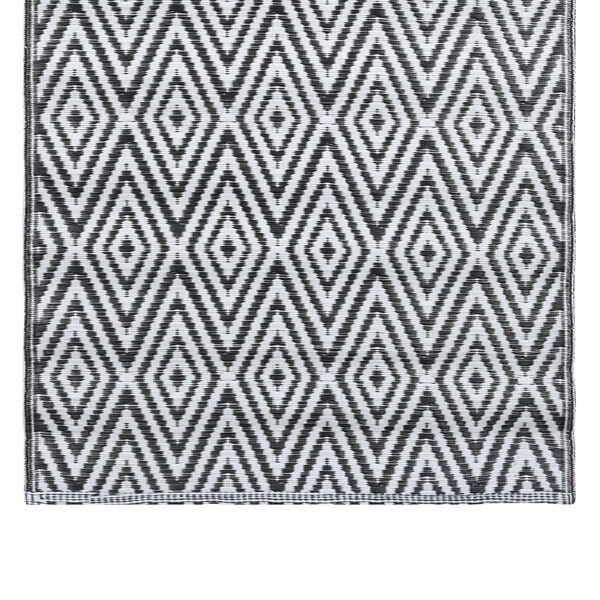 vidaXL Tapis d'ext&eacute;rieur ARAKIL Blanc et noir 160x230 cm PP