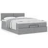vidaXL Lit ottoman avec matelas gris clair 140x190 cm tissu