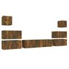 vidaXL Ensemble de meubles TV 8 pcs Ch&ecirc;ne fum&eacute; Bois d'ing&eacute;nierie