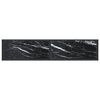 vidaXL Table console Marbre noir 160x35x75,5 cm Verre tremp&eacute;