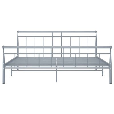 vidaXL Cadre de lit sans matelas gris métal 180x200 cm