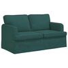 vidaXL Canap&eacute; 2 pcs Vert fonc&eacute; 144 x 80 x 85 cm tissu