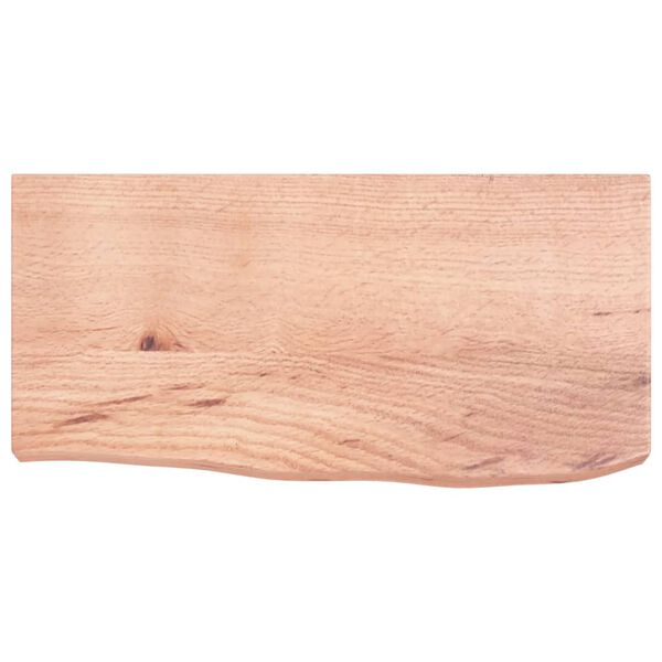 vidaXL &Eacute;tag&egrave;re murale marron clair bois ch&ecirc;ne massif trait&eacute;