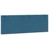 vidaXL Coussin de t&ecirc;te de lit Hanko bleu 140 cm velours