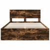 vidaXL Cadre de lit Ch&ecirc;ne fum&eacute; 160 x 200 cm Bois d'ing&eacute;nierie