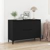 vidaXL Buffet Chêne noir 104 x 35 x 70 cm Bois d'ingénierie