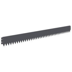 vidaXL Bordure de Pelouse 20 pc 103 x 10 cm Acier Anthracite