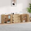vidaXL Buffets 3 pcs Ch&ecirc;ne sonoma Bois d'ing&eacute;nierie