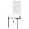 vidaXL Chaises &agrave; manger lot de 4 blanc similicuir