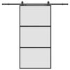 vidaXL Porte coulissante avec kit de quincaillerie noir 102,5x205 cm