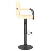 vidaXL Tabourets de bar lot de 2 cr&egrave;me velours