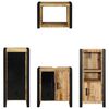 vidaXL Ensemble de mobilier de salle de bain avec &eacute;tag&egrave;re 4 pcs